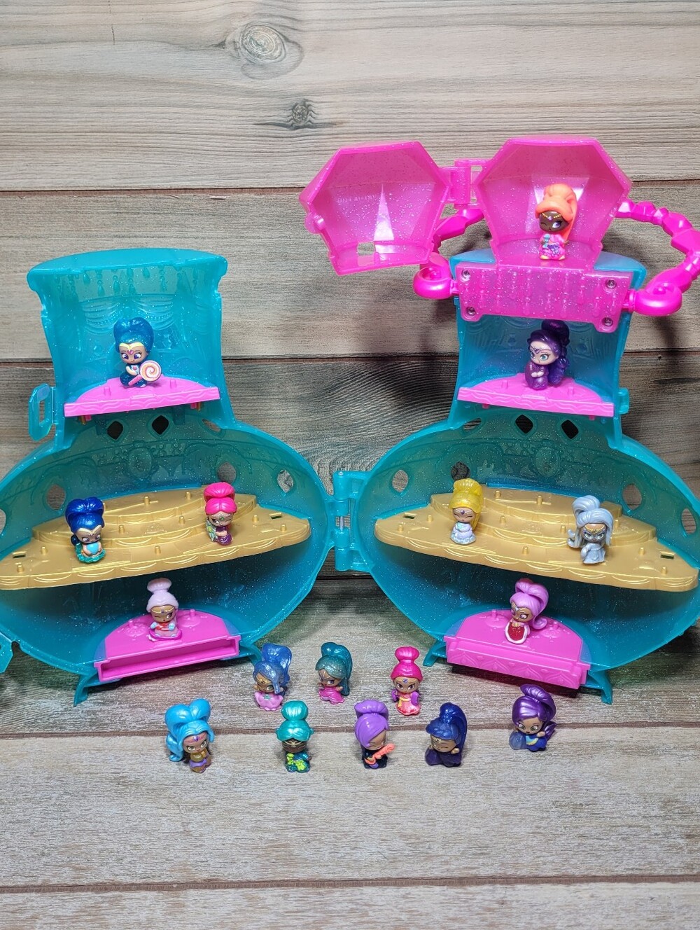 Shimmer & Shine Teenie Genies 12 Inch Carry Case Bottle 17 Figures